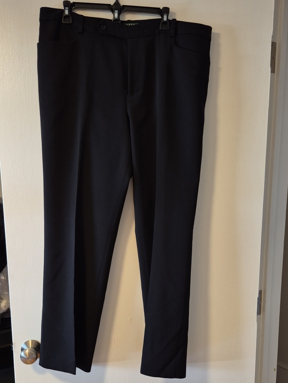 Women's Ralph Lauren Adelle Black Dress Pants • Size 16 • Classic Fit